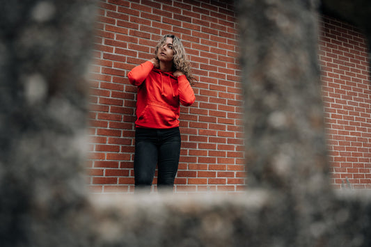 STATEMENT RED HOODIE - unisex medium fit